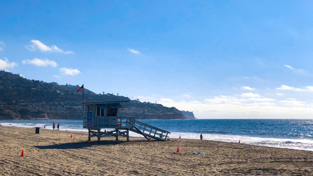 A lifeguard station at Torrance Beach