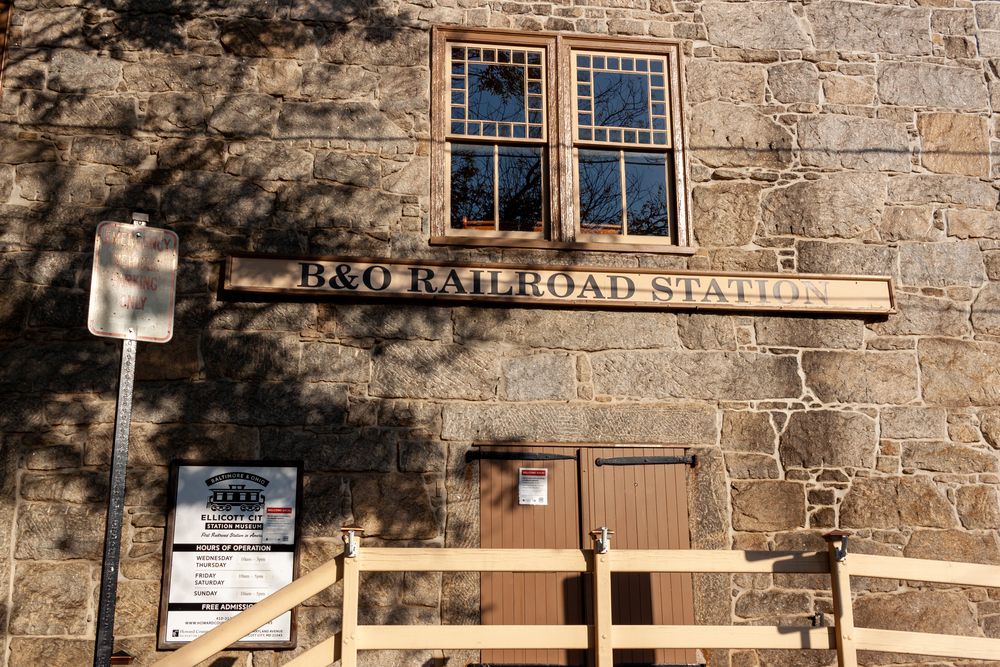 Facade of Baltimore and Ohio Ellicott City Station Museum