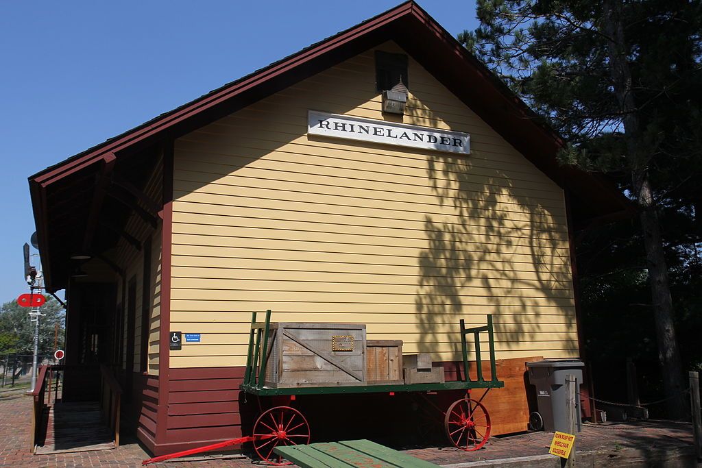 Rhinelander train station at Pioneer Park Historical Complex