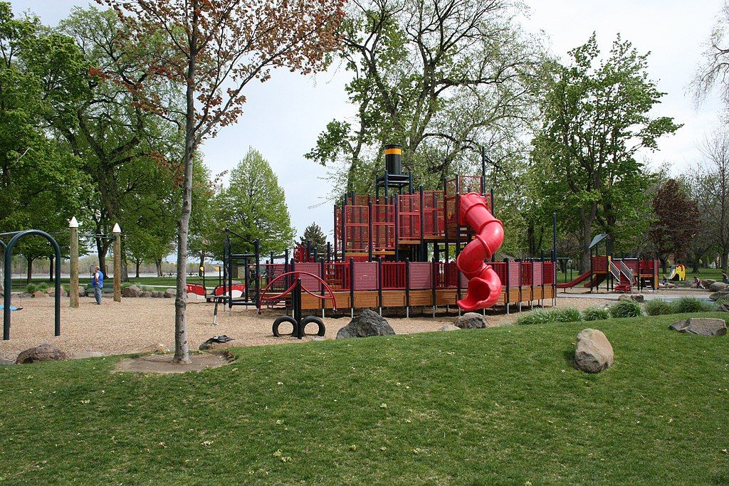 A kids playground in Howard Amon Park
