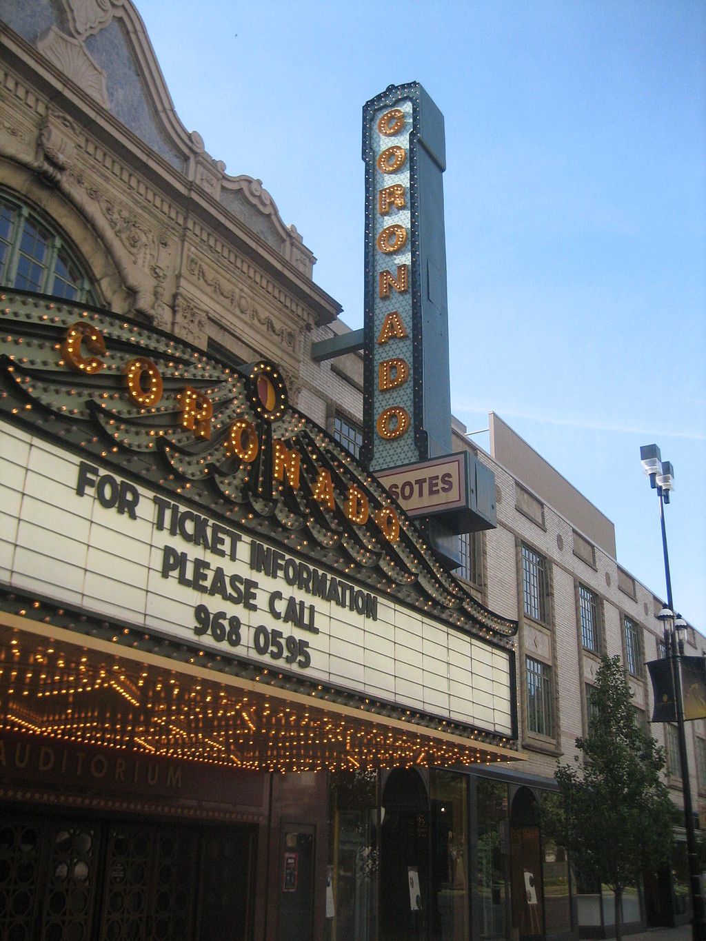 Marquee of Coronado Performing Arts Center