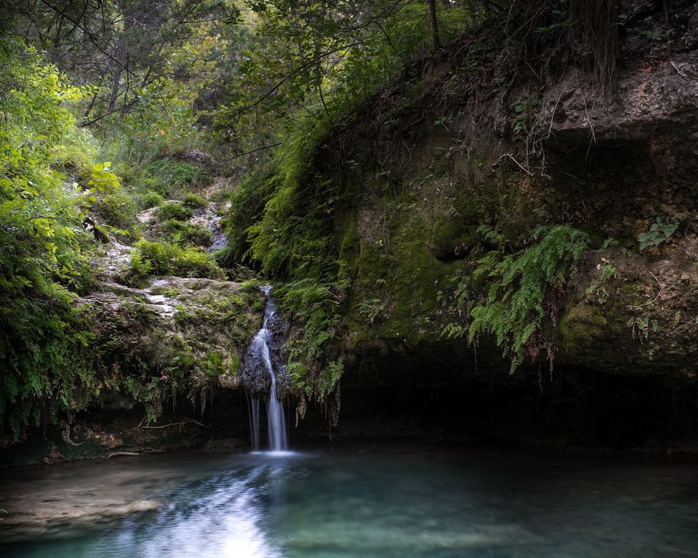 Small waterfall at Pedernales Falls State Park