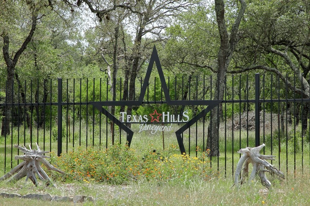 Signage of Texas Hills Vineyards