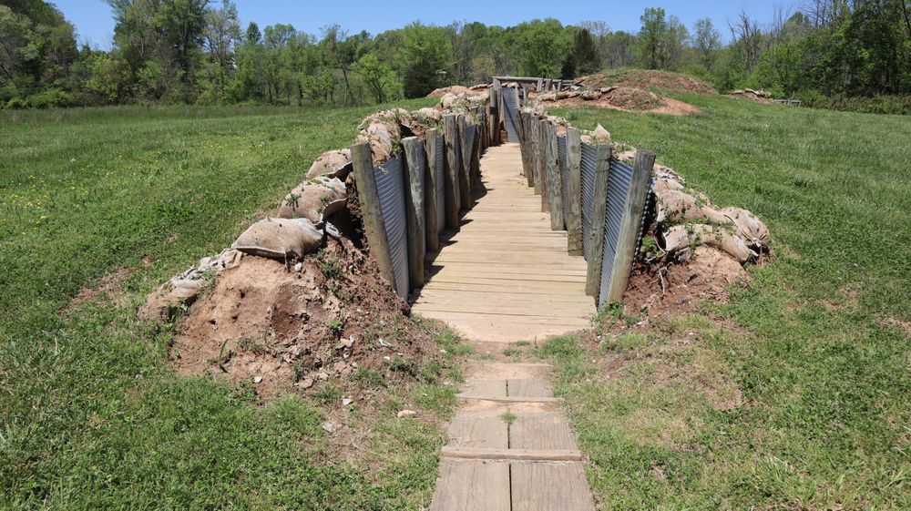 World war trench replica at Sergeant Alvin C. York State Historic Park