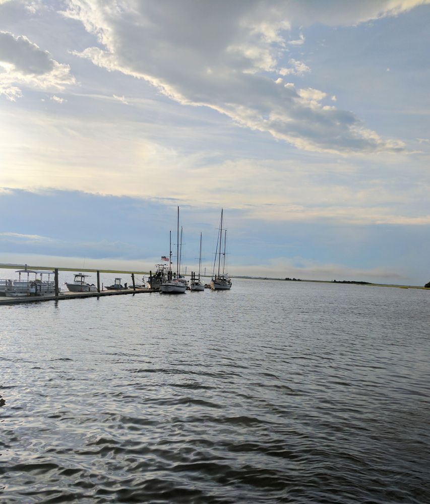 Sailboats docked at Rockwall Harbor