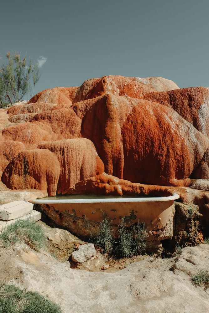 Daytime view of the Mystic Hot Springs