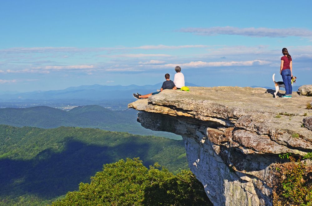 Hikers at McAfee Knob