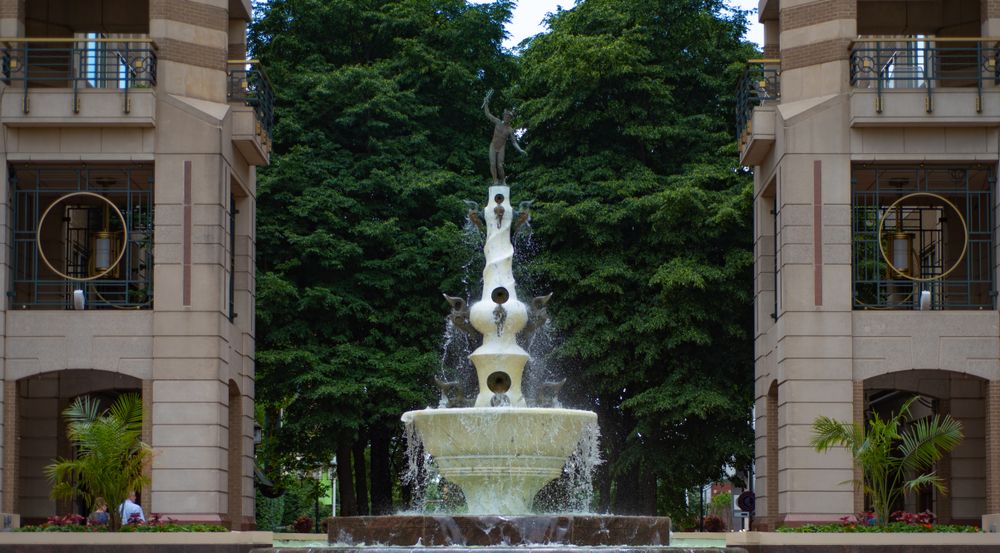 A fountain at Reston Town Center