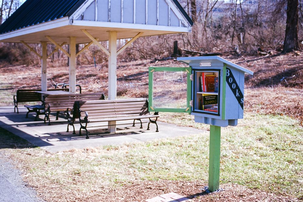 A little free library along Washington and Old Dominion Trail