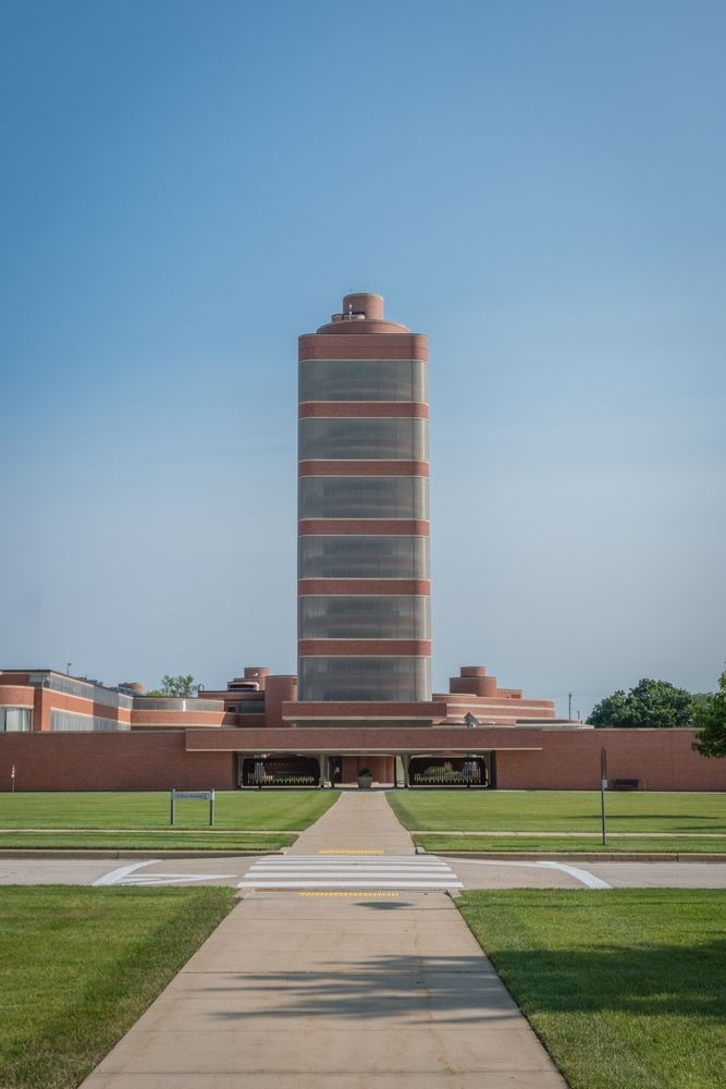 Exterior of the Johnson Wax Headquarters