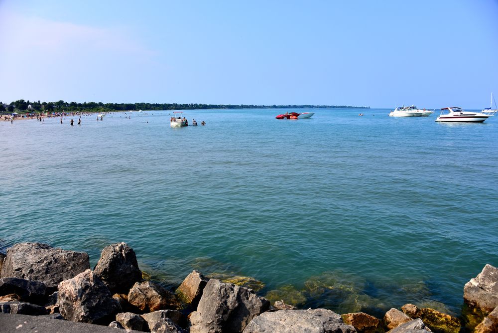 The waters of Racine North Beach