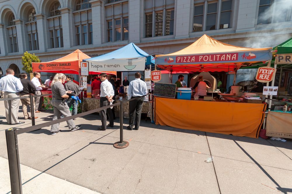 Food tents at San Francisco