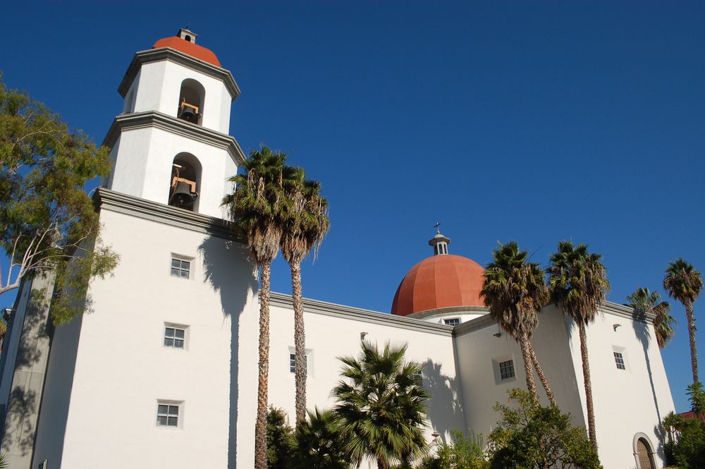Exterior of Mission Basilica San Juan Capistrano Church.