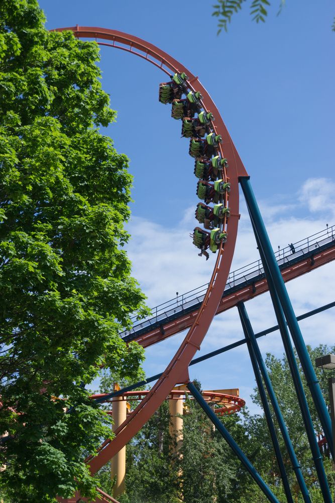 Rollercoaster loop in Cedar Point