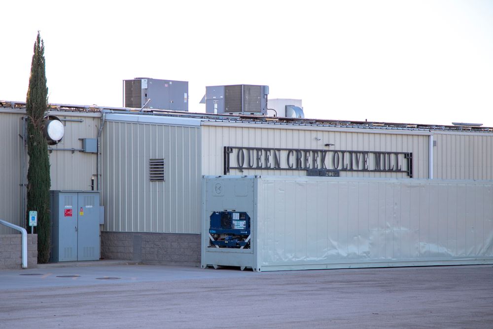 Exterior of Queen Creek Olive Mill's main building