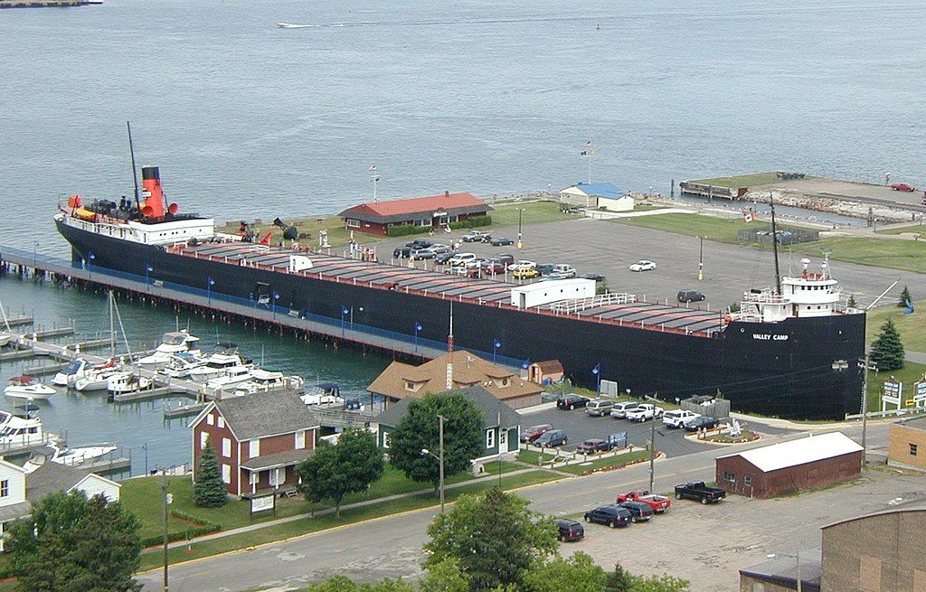 Aerial view of Museum Ship Valley Camp