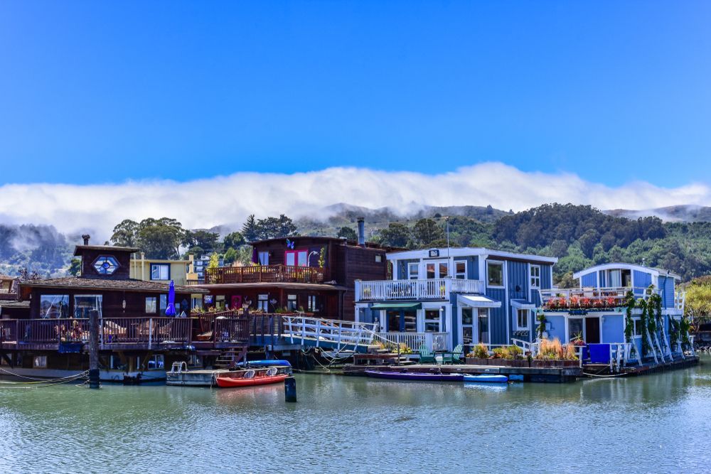 Daytime view of Sausalito and Tiburon