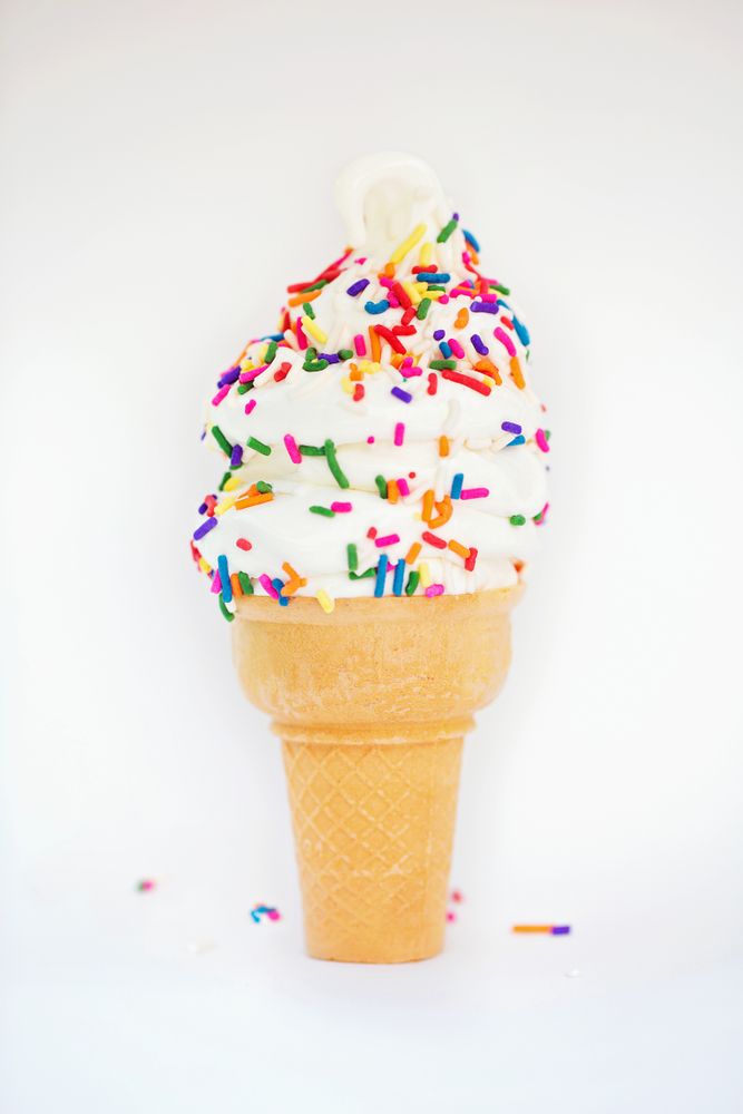 A creemee with colorful sprinkles