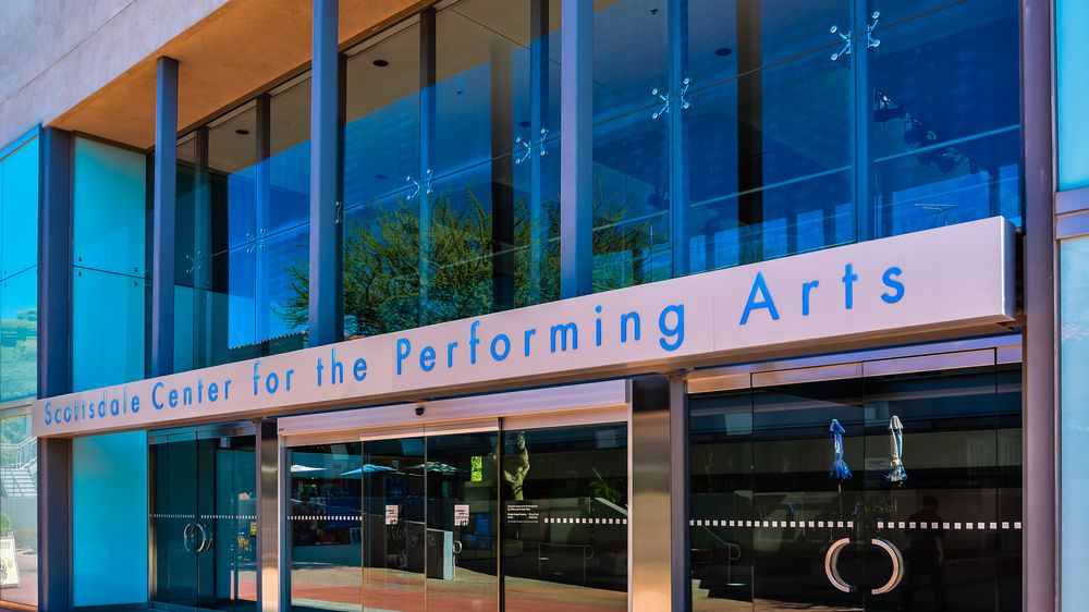 Building sign of the Scottsdale Center for the Performing Arts