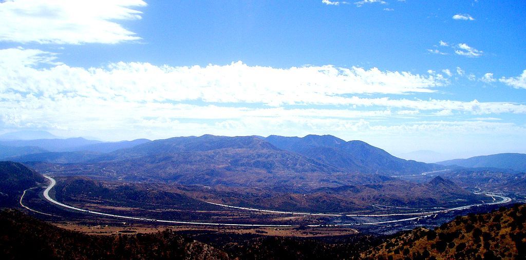 Aerial view of Cajon Pass
