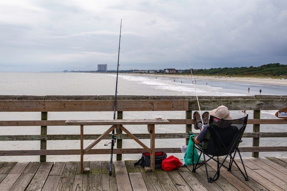 Fishing at Myrtle Beach State Park's pier