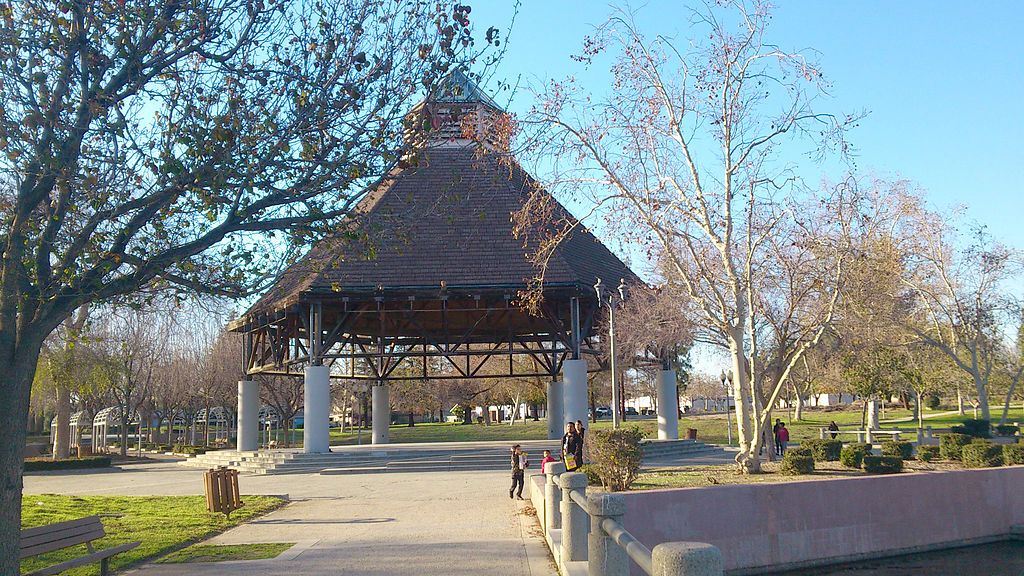 A gazebo at Seccombe Lake Park