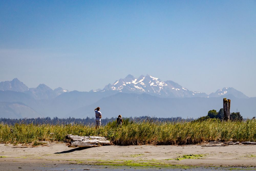 People at the Beach at Jetty Island