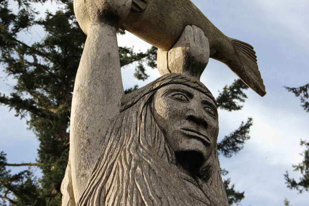 Close view of the Maiden of Deception Pass