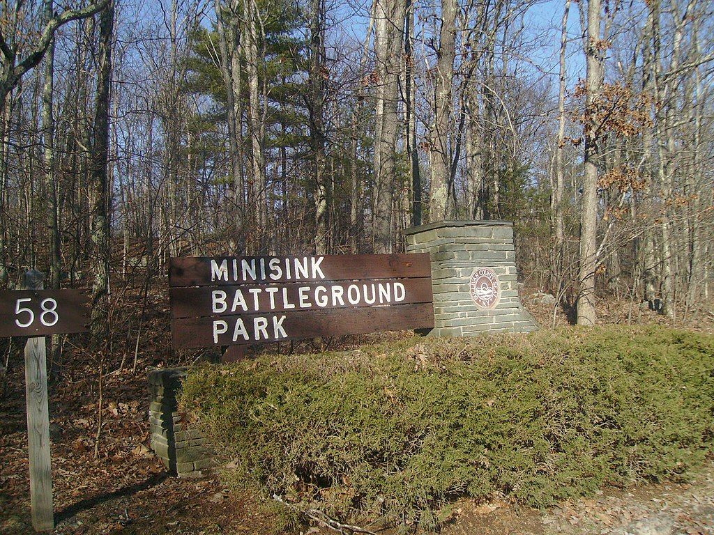 Signage of Minisink Battleground Park