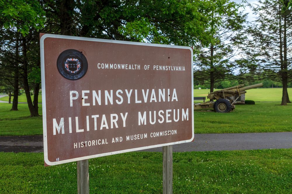 Signage of Pennsylvania Military Museum