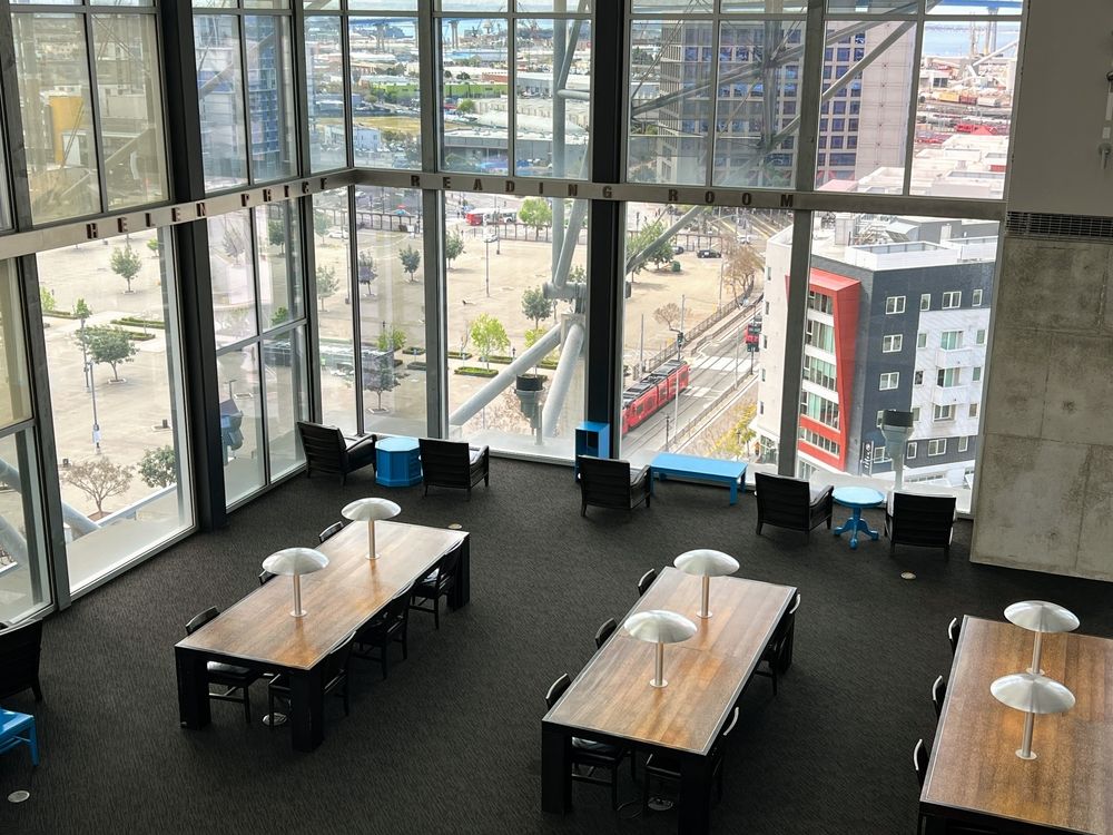 Tables in the San Diego Central Library