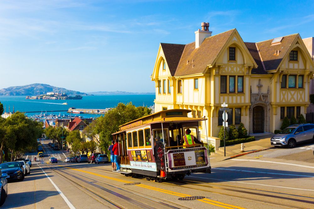 Daytime view of a Cable Car