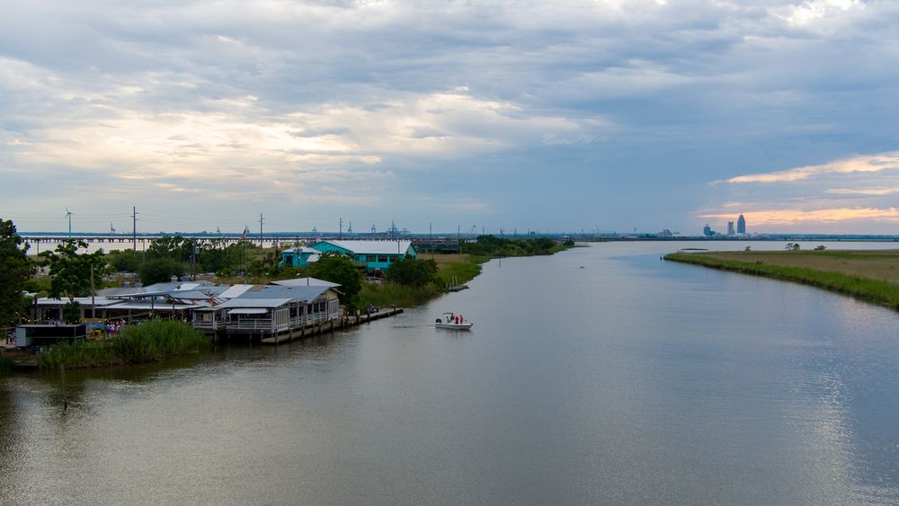 Aerial view of Bluegill Restaurant