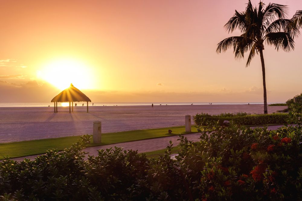 View of the sunset from Marco Island