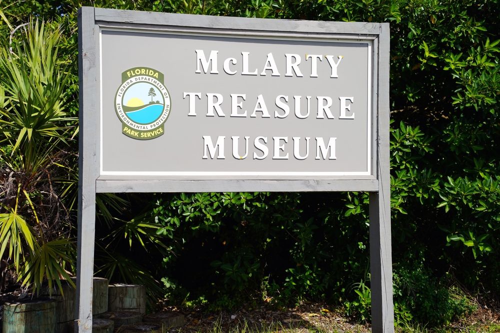 Welcome sign of the McLarty Treasure Museum