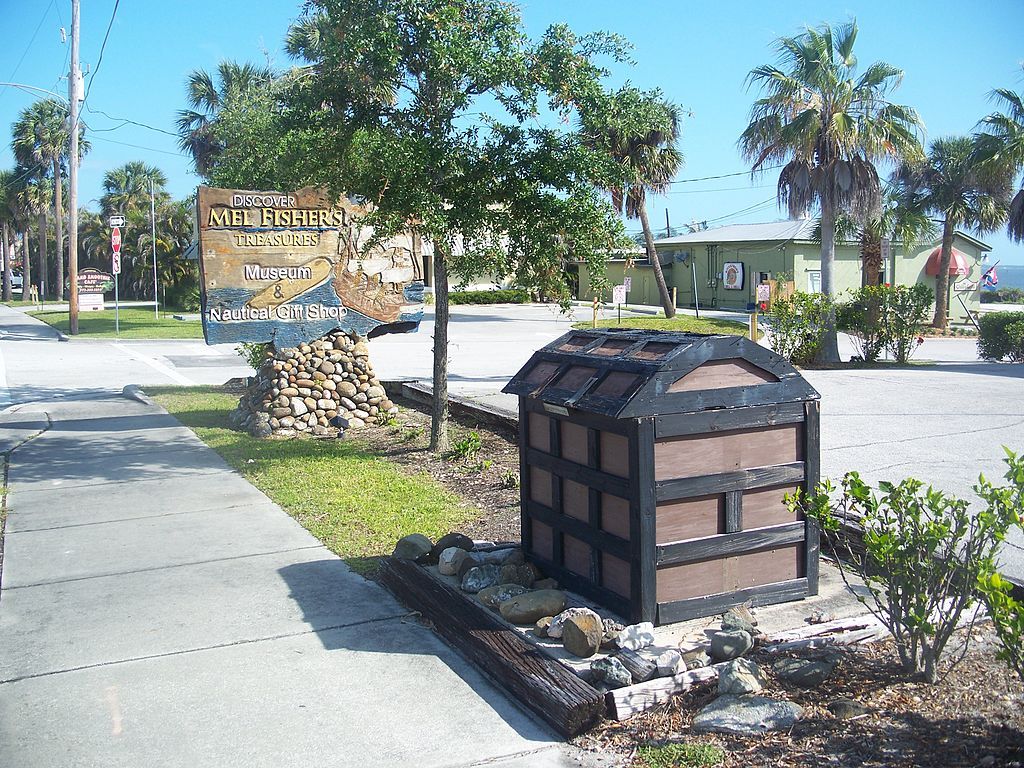 Welcome sign of Mel Fisher's Treasure Museum