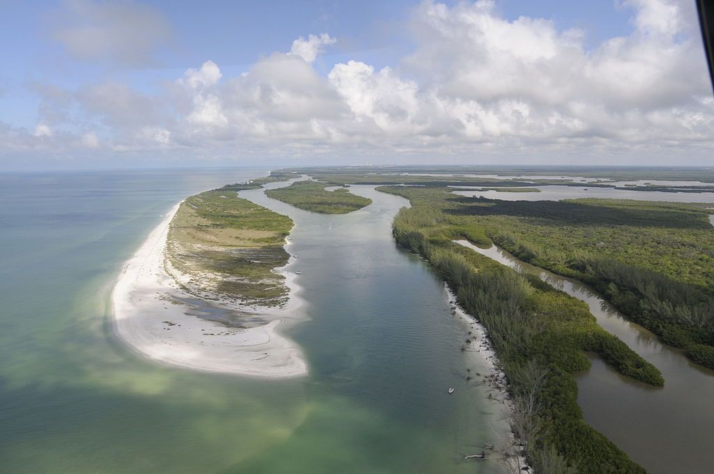 Aerial view of Rookery Bay Reserve