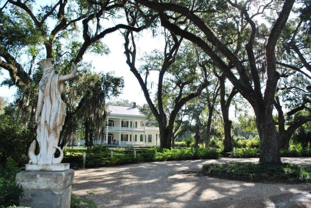 A statue on the grounds of Rosedown Plantation State Historic Site