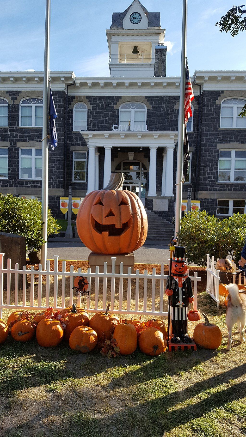 Pumpkin street decor for Halloweentown