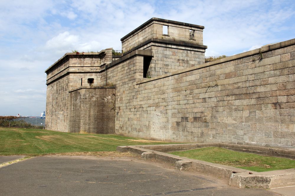 The walls of Fort Wadsworth