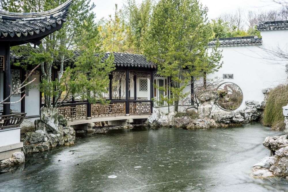 Japanese garden at Snug Harbor Cultural Center & Botanical Garden