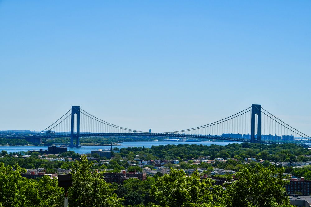 Far view of the Verrazzano-Narrows Bridge