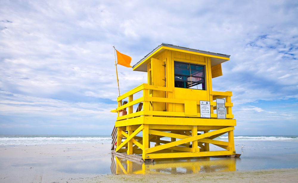 Lifeguard house at Siesta Key Beach