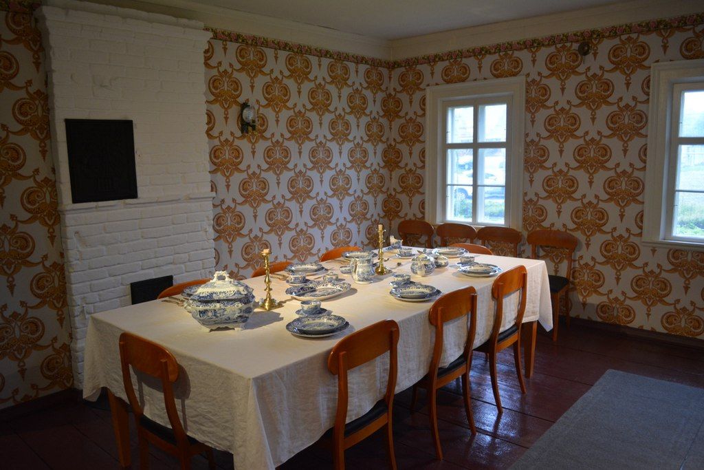 A dining table inside the Russian Bishops House