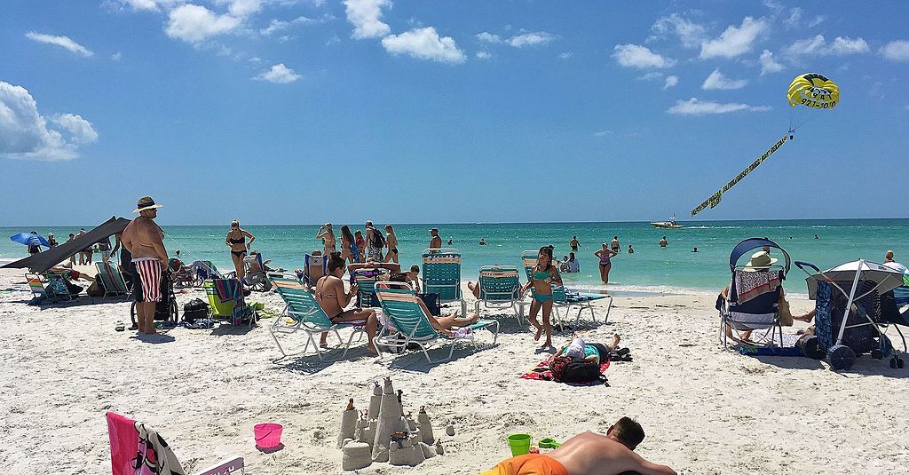 People at Crescent Beach