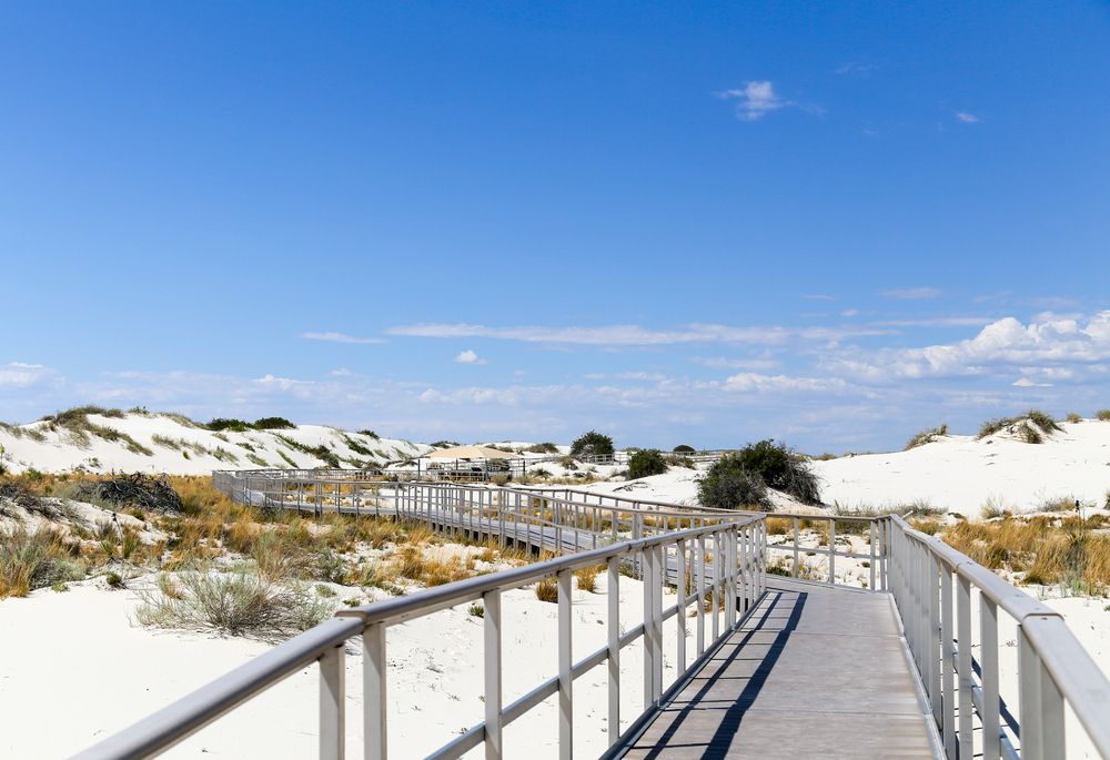View of White Sand Dunes at White Sands National Park