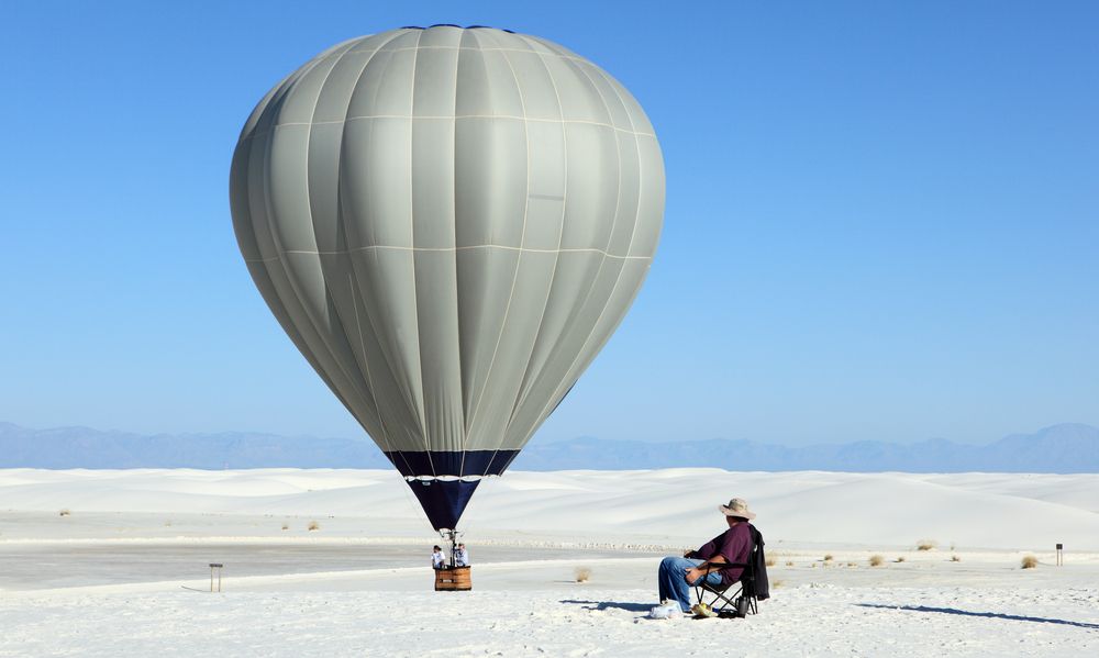 View of White Sand Dunes at White Sands National Park