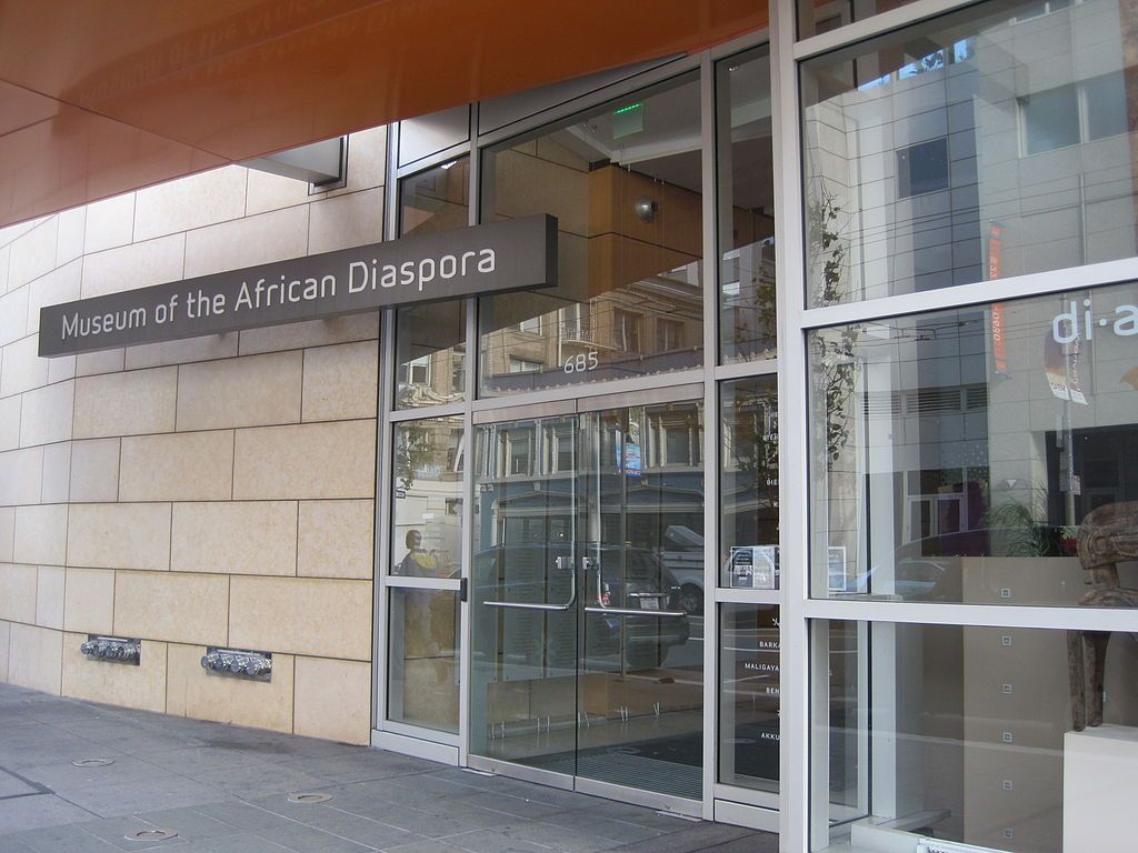 Entrance door of the Museum of the African Diaspora