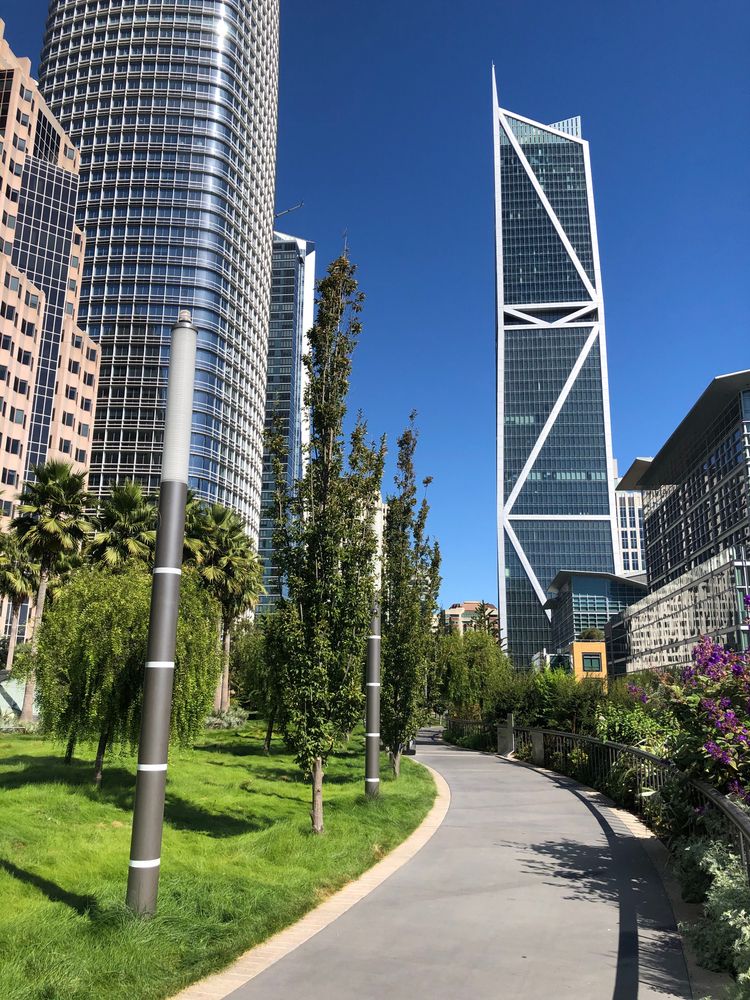 Paved trail at Salesforce Park