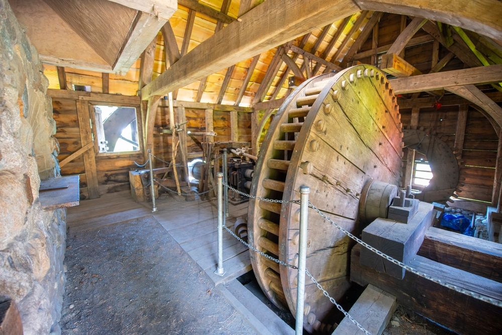 Water wheel in the Saugus Iron Works National Historic Site
